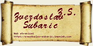 Zvezdoslav Šubarić vizit kartica